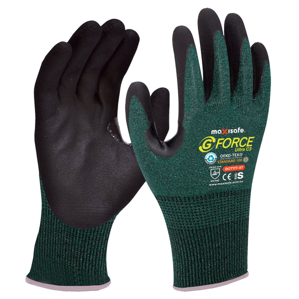 G-Force-Gct177-11: G-Force Ultra Cut B Thin Nitrile Coated Glove - 2Xlarge