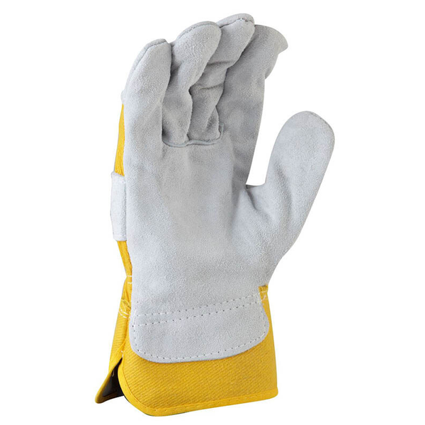 Maxisafe-Gle147-10:  'Workman' Yellow Cotton Back Glove