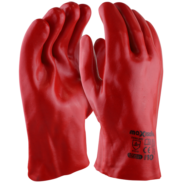 Maxisafe-Gpr121: Red Pvc Glove 27Cm