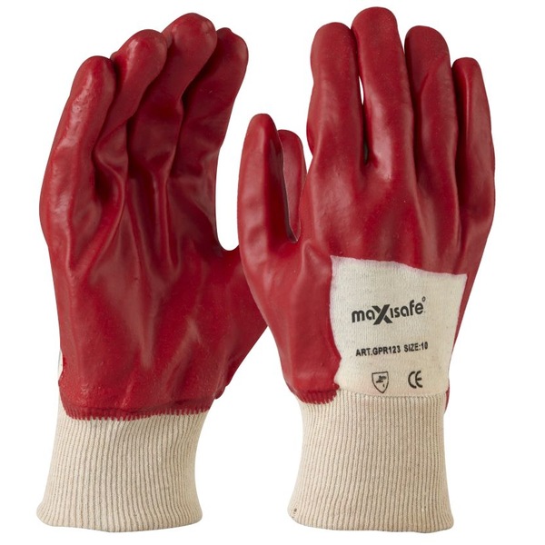 Maxisafe-Gpr123: Red Pvc Glove