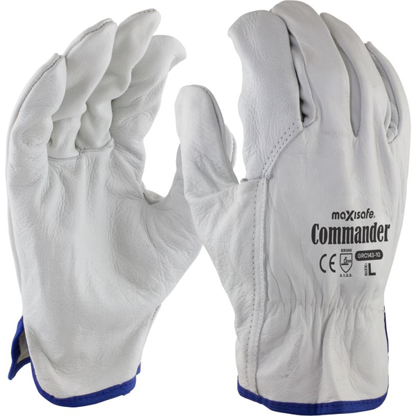 Maxisafe-Grc143-12: Maxisafe Ultra Premium Cowgrain Beige Rigger Glove - 2Xlarge