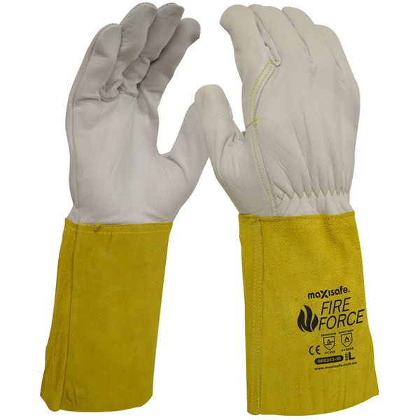 Maxisafe-Gre243-12: Fireforce Extended Cuff Rigger - Premium Cow Leather - Xxlarge