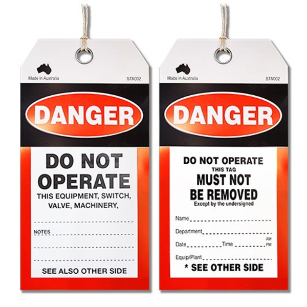 MAXISAFE-SDT104 Maxisafe-Sdt104: Safety Tag ‘Danger Do Not Operate’ – Pk 100