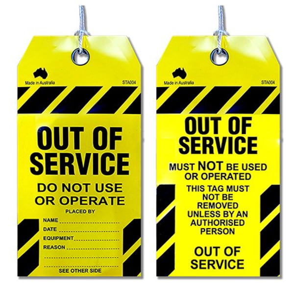 MAXISAFE-SDT50 Maxisafe-Sdt50: Safety Tag ‘Out Of Service’ – Pk 100