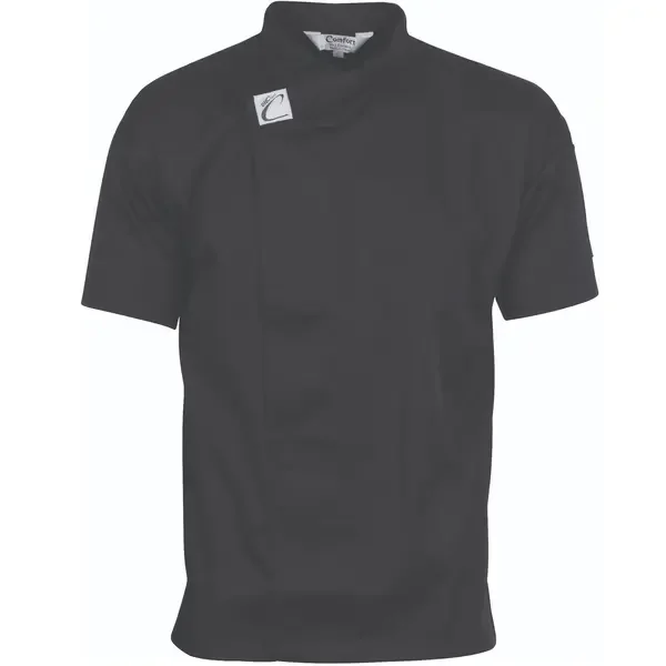 DNC WORKWEAR-112110067: Food Industry Tunic Short Sleeve Black 2XL