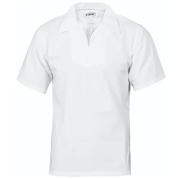 DNC WORKWEAR-131134969: V-Neck Food Industry Jerkin Short Sleeve White 4XL