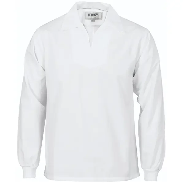 DNC WORKWEAR-131234969: V-Neck Food Industry Jerkin Long Sleeve White 4XL