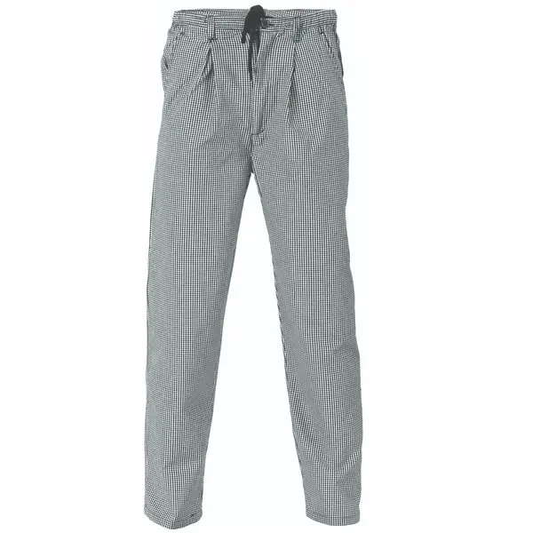 DNC WORKWEAR-150310169: 3 in 1 Polyester Cotton Trousers Black & White Check 4XL