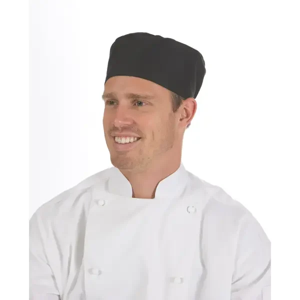 DNC WORKWEAR-160210000: Flat Top Chef Hat Black