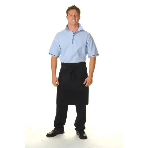 DNC WORKWEAR-221234900: Half Apron Polyester Cotton NP White