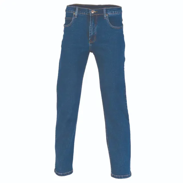 DNC WORKWEAR-33182832132: Stretch Denim Jeans Blue 132S