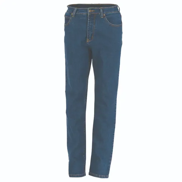 DNC WORKWEAR-333828324: Ladies Denim Stretch Jeans Blue 24