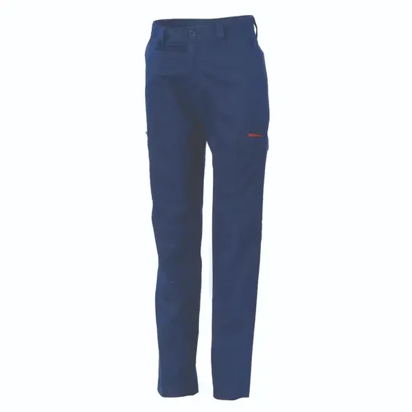 DNC WORKWEAR-335620024: Ladies Mid Weight Cargo Pants Navy 24