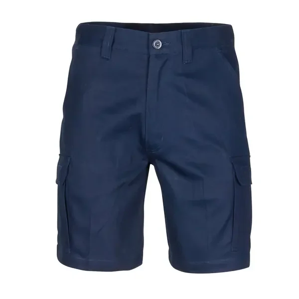 DNC WORKWEAR-33582001132: M/W Double Slant Cargo Shorts Navy 132R