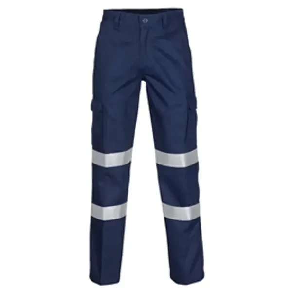 DNC WORKWEAR-34202002132: Flame Retardant Cargo Pants with Bio Flame Retardant Tape Navy 132S