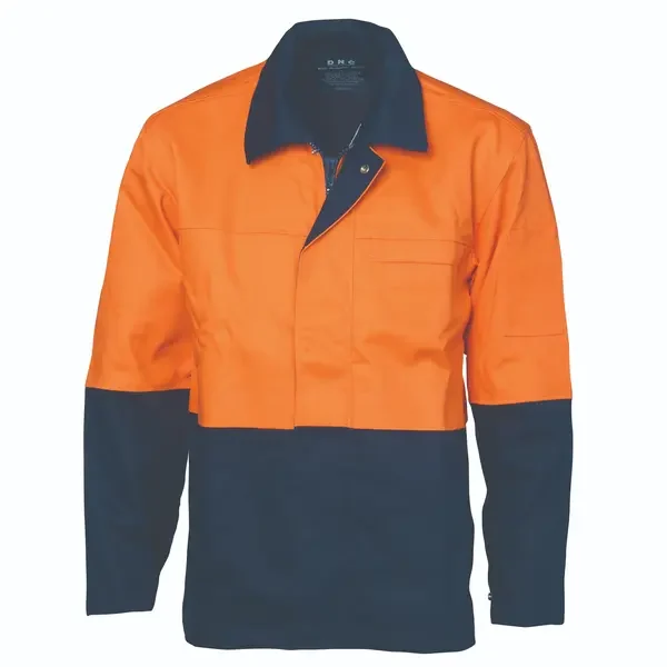 DNC WORKWEAR-343145271: CD Fire Retardant Drill Jacket Orange/Navy 6XL