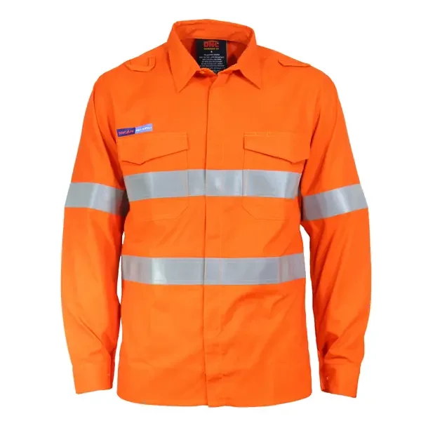 DNC WORKWEAR-344645071: INHERENT Flame Retardant PPE1 Lightweight D/N SHIRT Orange 6XL