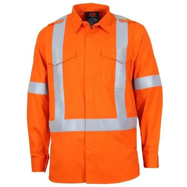 DNC WORKWEAR-344845071: INHERENT Flame Retardant XBACK PPE2 D/N Shirt Orange 6XL