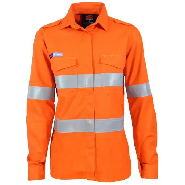 DNC WORKWEAR-345945024: LADIES INHERENT Flame Retardant PPE2 DN Shirt Orange 24