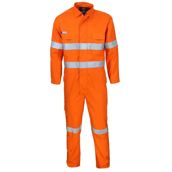 DNC WORKWEAR-34824502132: INHERENT Flame Retardant PPE2 D/N COVERALLS Orange 132S