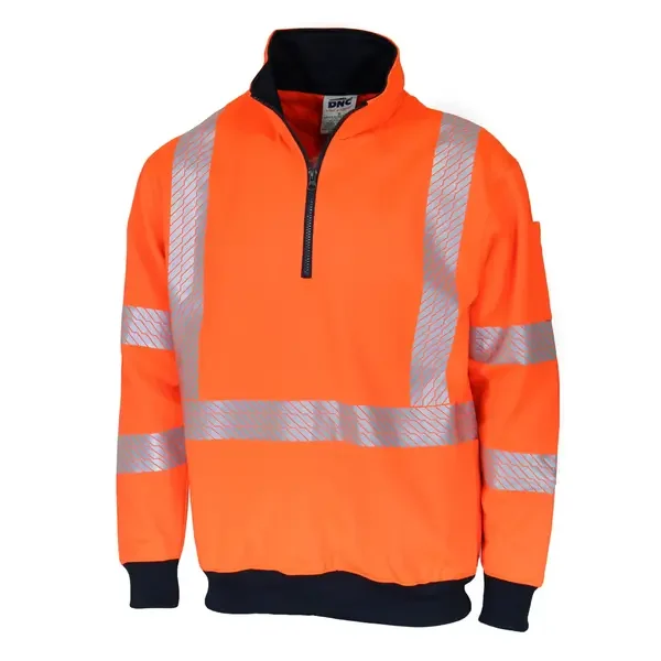 DNC WORKWEAR-353345071: Hvs Segmt T Xback1/2Zip Jumper Orange 6XL