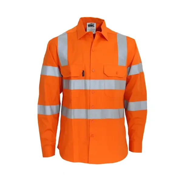 DNC WORKWEAR-354345071 DNC WORKWEAR-354345071: HiVis 3Way VIC Rail Shirt Orange 6XL