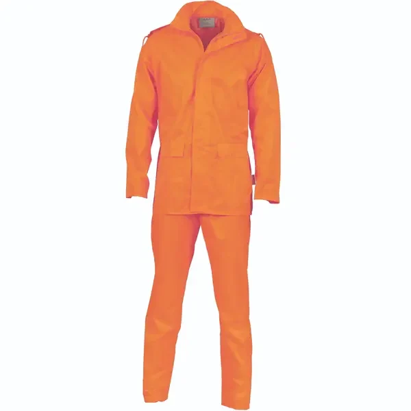 DNC WORKWEAR-370845071 DNC WORKWEAR-370845071: Rain Set in Bag Orange 6XL