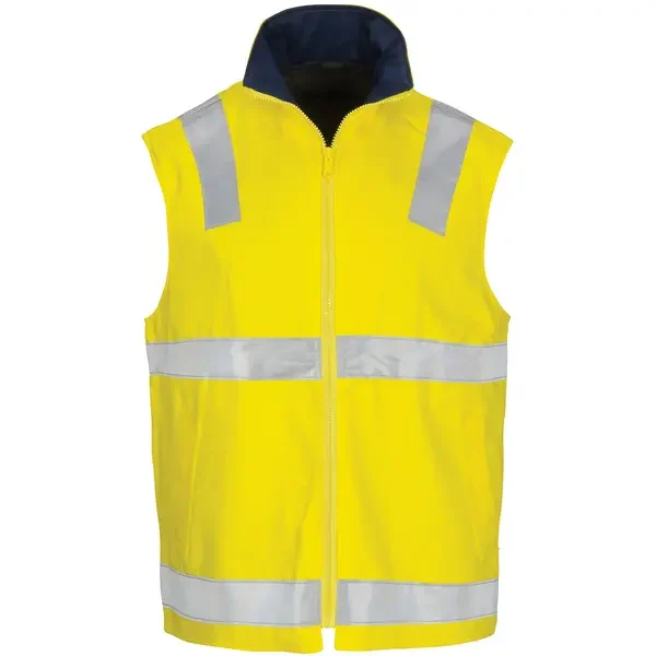 DNC WORKWEAR-376535771: H/W CTN Reversible Vest Comes With GT Yellow/Navy 6XL