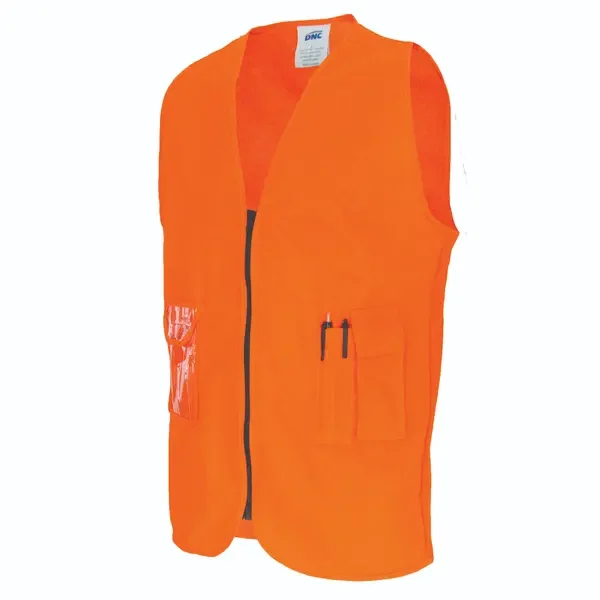 DNC WORKWEAR-380645071: Day Safety Vest with ID Pocket Orange 6XL