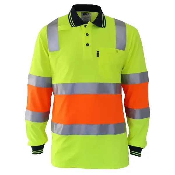 DNC WORKWEAR-381963571 DNC WORKWEAR-381963571: HiVis CttnBacked 2T BiomotionT Yellow/Orange 6XL