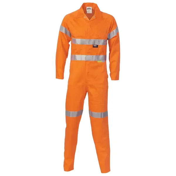 DNC WORKWEAR-38544502132: HiVis Cd Coverall with 3M Tape Orange 132S