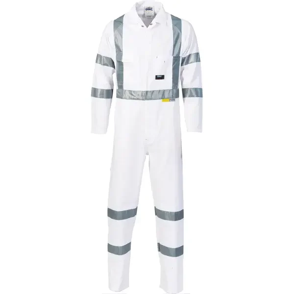DNC WORKWEAR-38563492132: RTA Stnrd Cd Coverall w/-Tape White 132S