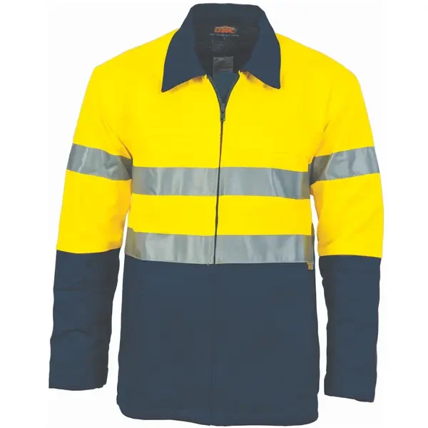 DNC WORKWEAR-385835771 DNC WORKWEAR-385835771: HiVis Cd Protector Jacket Tape Yellow/Navy 6XL