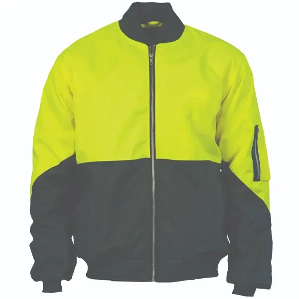 DNC WORKWEAR-386135771: HiVis Two Tone Flying Jacket Yellow/Navy 6XL