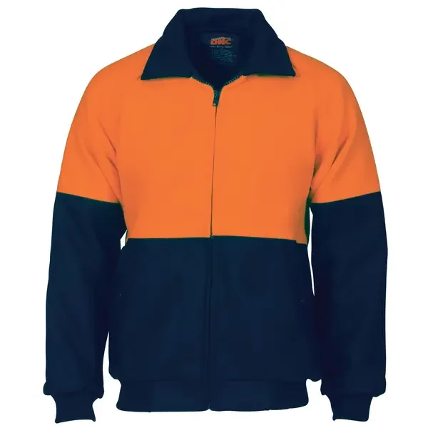 DNC WORKWEAR-386945273: HiVis Two Tone Bluey Jacket Orange/Navy 8XL