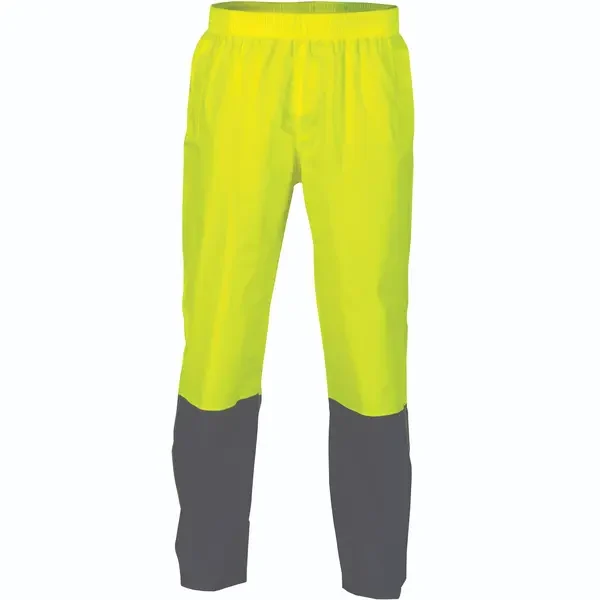 DNC WORKWEAR-387835771: HiVis Lightwieght Rain Pants Yellow/Navy 6XL