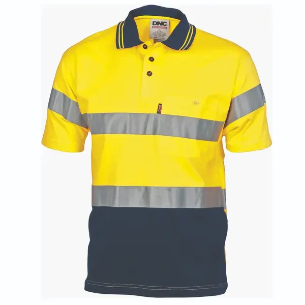 DNC WORKWEAR-391535771: HiVis Ct Jersey D/N Polo