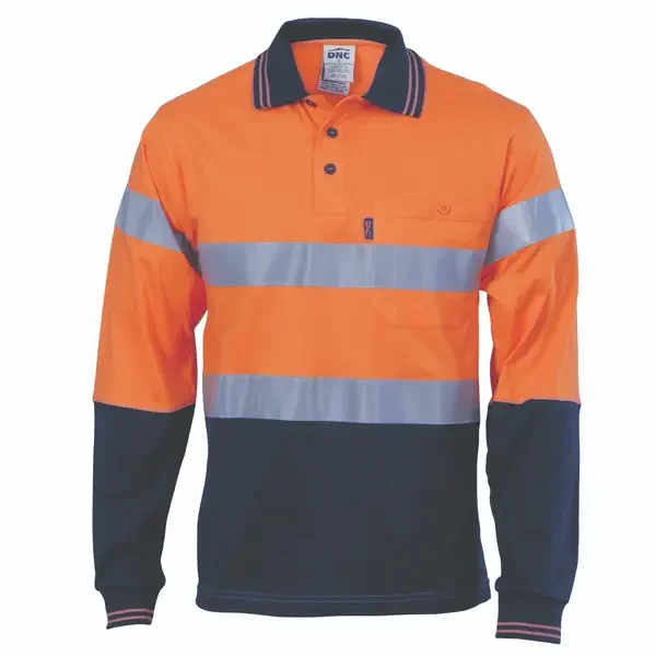 DNC WORKWEAR-391645271: HiVis Cotton Jersey D/N Polo