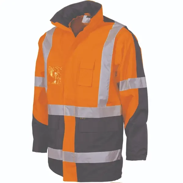 DNC WORKWEAR-399345271: Hvs D/N 2 in 1 Ctrst Jacket T Orange/Navy 6XL
