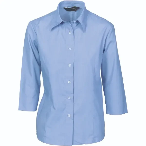 DNC WORKWEAR-421327824: Ladies Chambray Shirt 3/4 Chambray 24