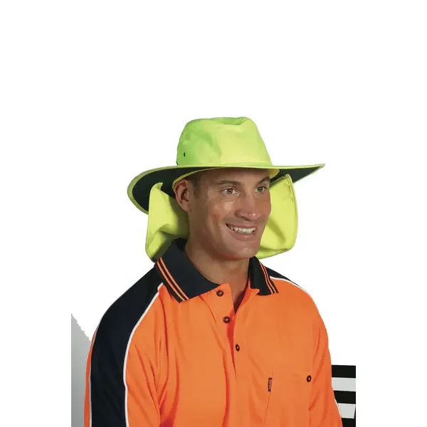 DNC WORKWEAR-H05545066: Canvas Sun Hat with Flap Orange XL