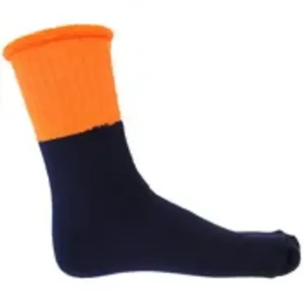 DNC WORKWEAR-S105: HiVis 2 Tone Woolen Socks - 3 pair pack