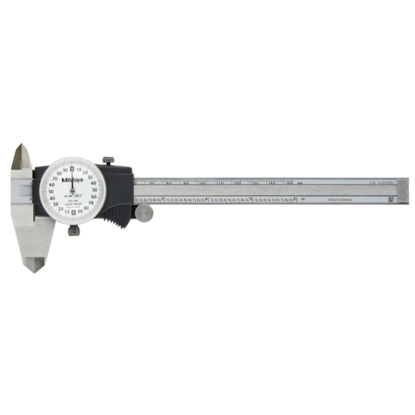 MITUTOYO 505-742-54J Dial Caliper,6 In,Red,0.100 In/Rev